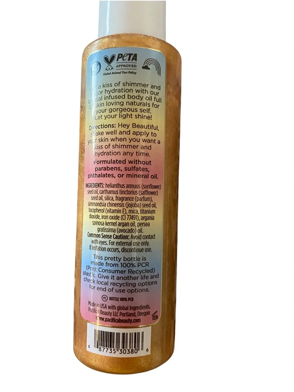 Pacifica Crystal Bronze Shimmering Body Oil 4 Vegan Cruelty-Freetan